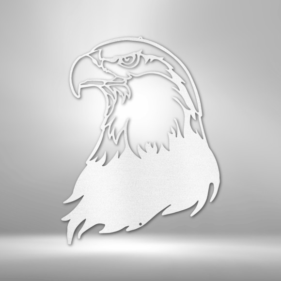 Bald Eagle Steel Sign Laser Cut Powder Coated Home & Office Metal Wall Decor Mul